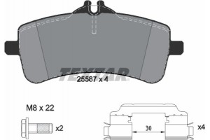 Textar Σετ τακάκια, Δισκόφρενα - 2558701