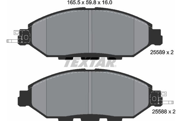 Textar Σετ τακάκια, Δισκόφρενα - 2558903