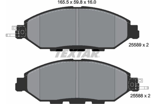 Textar Σετ τακάκια, Δισκόφρενα - 2558903