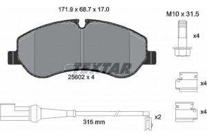Textar Σετ τακάκια, Δισκόφρενα - 2560201