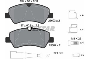 Textar Σετ τακάκια, Δισκόφρενα - 2560303