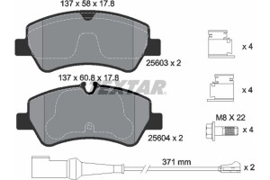 Textar Σετ τακάκια, Δισκόφρενα - 2560303
