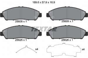 Textar Σετ τακάκια, Δισκόφρενα - 2560801