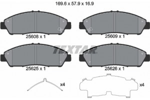 Textar Σετ τακάκια, Δισκόφρενα - 2560801