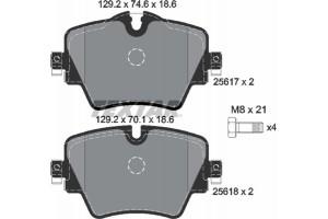 Textar Σετ τακάκια, Δισκόφρενα - 2561701