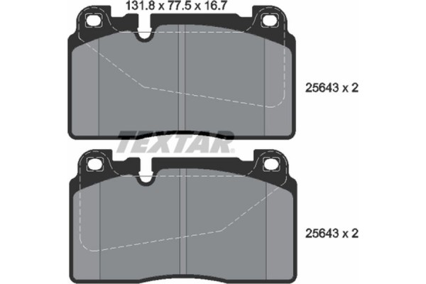 Textar Σετ τακάκια, Δισκόφρενα - 2564301 Textar Σετ τακάκια, Δισκόφρενα - 2564301
