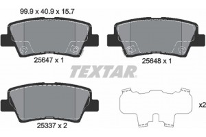 Textar Σετ τακάκια, Δισκόφρενα - 2564701