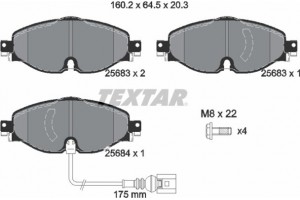 Textar Σετ τακάκια, Δισκόφρενα - 2568301