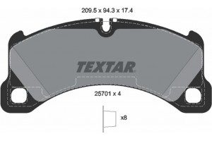 Textar Σετ τακάκια, Δισκόφρενα - 2570101