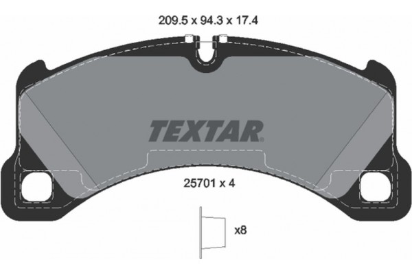 Textar Σετ τακάκια, Δισκόφρενα - 2570101