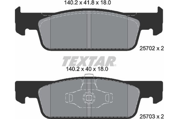 Textar Σετ τακάκια, Δισκόφρενα - 2570201