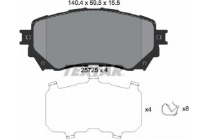 Textar Σετ τακάκια, Δισκόφρενα - 2572501