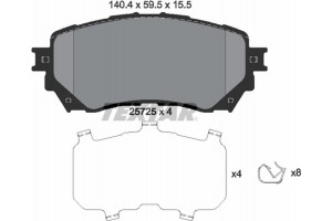 Textar Σετ τακάκια, Δισκόφρενα - 2572501