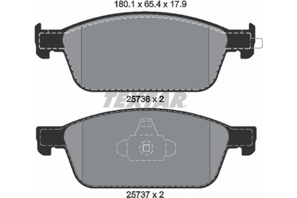 Textar Σετ τακάκια, Δισκόφρενα - 2573601