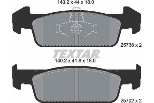 Textar Σετ τακάκια, Δισκόφρενα - 2573801