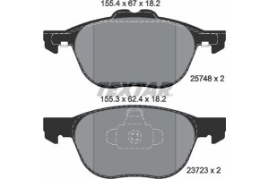 Textar Σετ τακάκια, Δισκόφρενα - 2574801