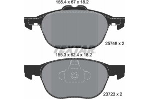 Textar Σετ τακάκια, Δισκόφρενα - 2574801