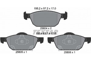Textar Σετ τακάκια, Δισκόφρενα - 2580401