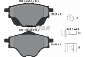 Textar Σετ τακάκια, Δισκόφρενα - 2582701