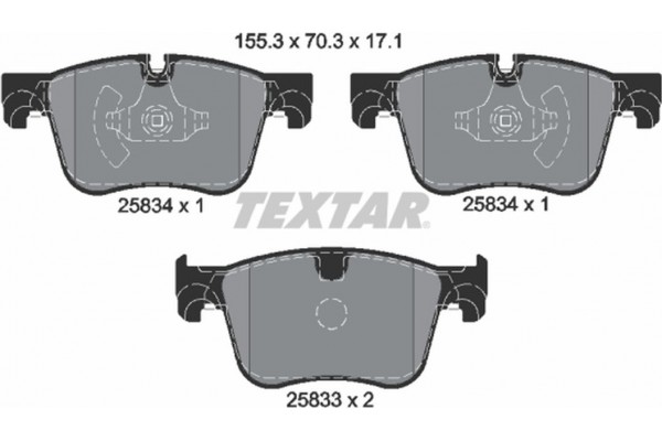 Textar Σετ τακάκια, Δισκόφρενα - 2583401