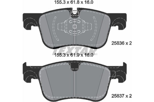 Textar Σετ τακάκια, Δισκόφρενα - 2583605