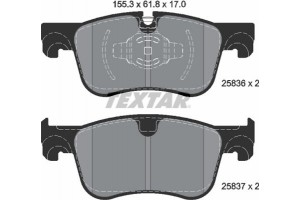 Textar Σετ τακάκια, Δισκόφρενα - 2583601