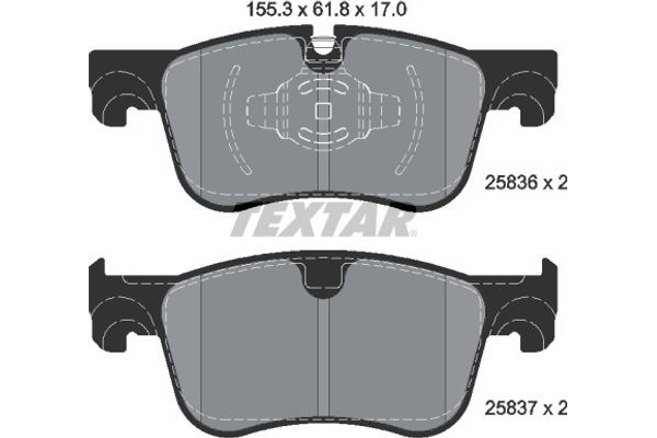 Textar Σετ τακάκια, Δισκόφρενα - 2583601