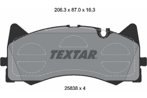 Textar Σετ τακάκια, Δισκόφρενα - 2583801