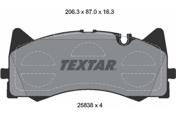 Textar Σετ τακάκια, Δισκόφρενα - 2583801