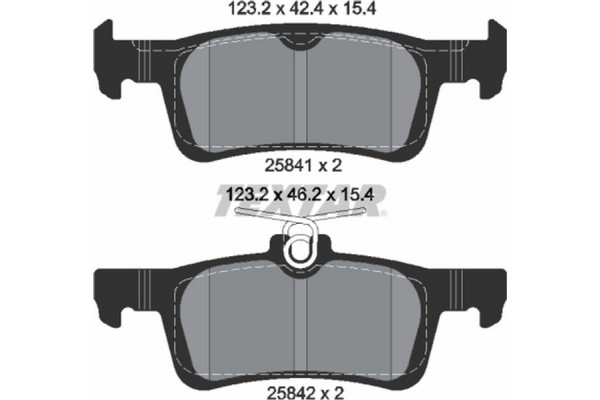 Textar Σετ τακάκια, Δισκόφρενα - 2584101
