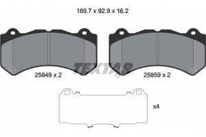 Textar Σετ τακάκια, Δισκόφρενα - 2584901