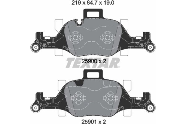 Textar Σετ τακάκια, Δισκόφρενα - 2590002