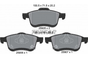 Textar Σετ τακάκια, Δισκόφρενα - 2590501
