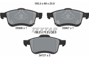 Textar Σετ τακάκια, Δισκόφρενα - 2590601