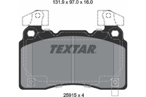 Textar Σετ τακάκια, Δισκόφρενα - 2591503