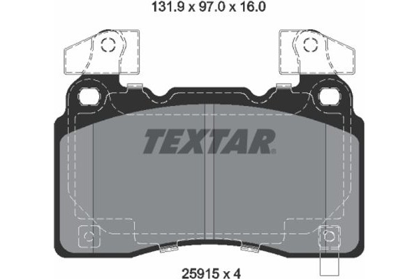 Textar Σετ τακάκια, Δισκόφρενα - 2591503