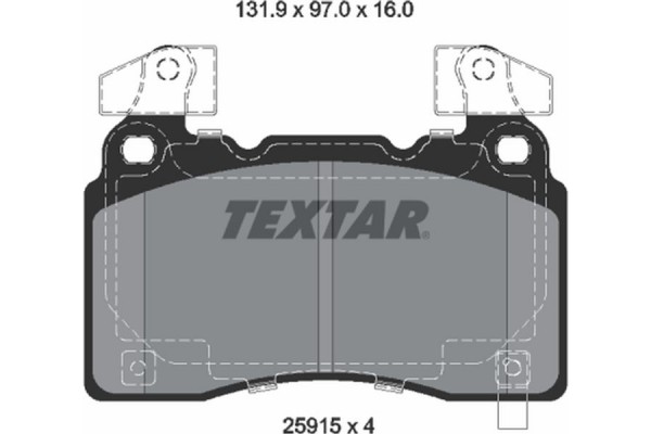 Textar Σετ τακάκια, Δισκόφρενα - 2591503