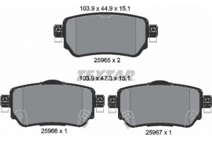 Textar Σετ τακάκια, Δισκόφρενα - 2596501