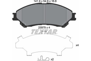 Textar Σετ τακάκια, Δισκόφρενα - 2597901