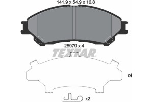Textar Σετ τακάκια, Δισκόφρενα - 2597901