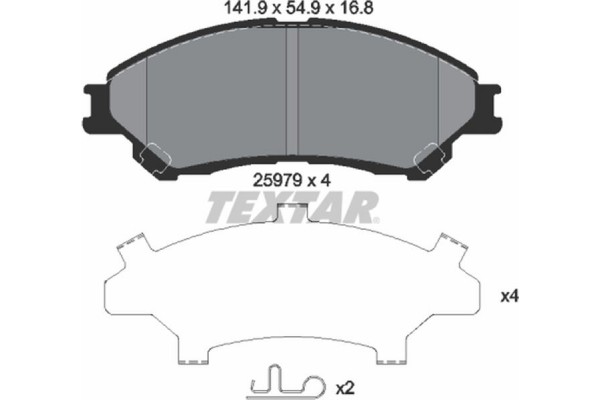 Textar Σετ τακάκια, Δισκόφρενα - 2597901