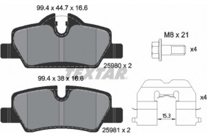 Textar Σετ τακάκια, Δισκόφρενα - 2598001
