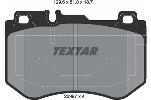 Textar Σετ τακάκια, Δισκόφρενα - 2599701