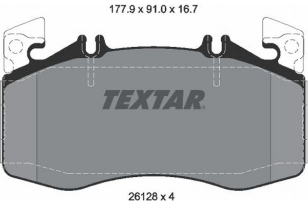 Textar Σετ τακάκια, Δισκόφρενα - 2612801