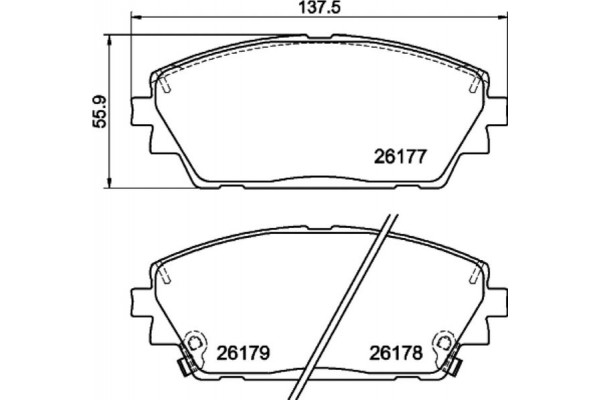 Textar Σετ τακάκια, Δισκόφρενα - 2617701 Textar Σετ τακάκια, Δισκόφρενα - 2617701