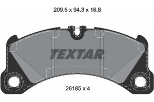 Textar Σετ τακάκια, Δισκόφρενα - 2618501