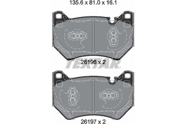 Textar Σετ τακάκια, Δισκόφρενα - 2619601
