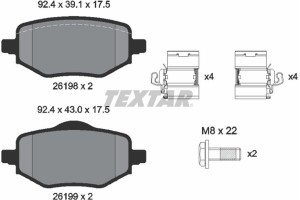 Textar Σετ τακάκια, Δισκόφρενα - 2619801