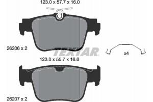 Textar Σετ τακάκια, Δισκόφρενα - 2620601