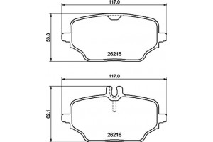 Textar Σετ τακάκια, Δισκόφρενα - 2621501
